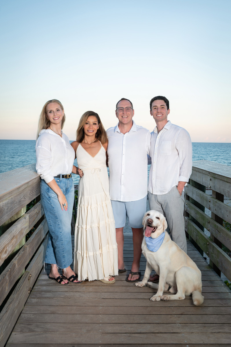 Beach Family photos with dog at Juno Beach, South Florida