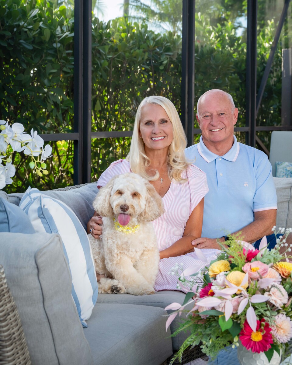 On location income personal and unique family portraits session with a pet